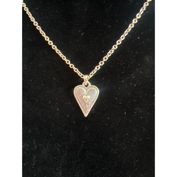 BRIGHTON DAZZLING LOVE WHITE HEART REVERSIBLE PENDANT NECKLACE NEW WITH TAGS - Picture 4 of 10